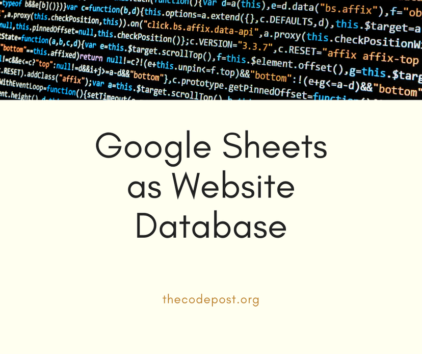 Sử dụng Google Sheets để lưu trữ dữ liệu web